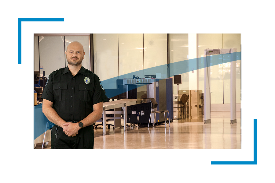 Allied Universal Security guard in uniform